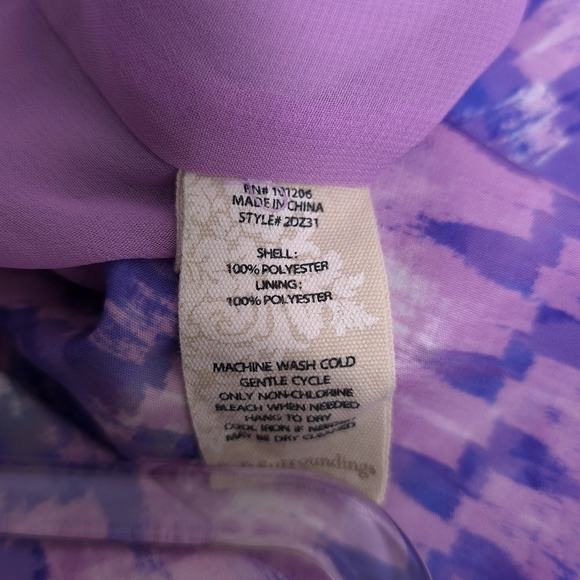 Soft Surroundings Adrie Top Purple Orchid Soft TieCollar Size Large - Picture 8 of 9